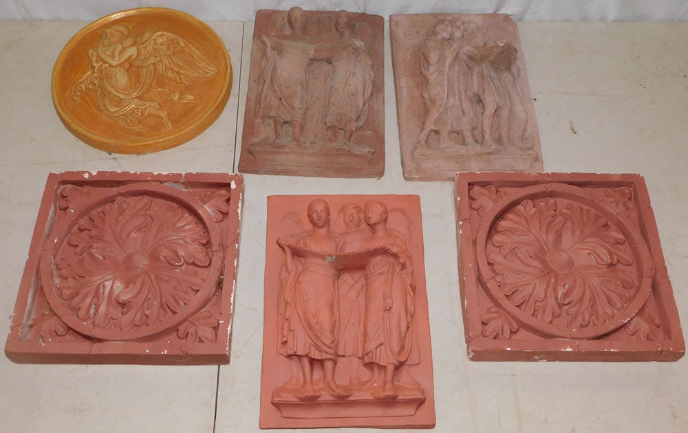 Painted Concrete Wall Plaques (1 of 3)
