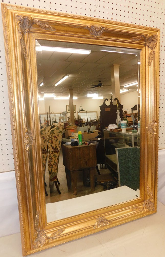 Ornate Gilded Frame Bevel Edge Mirror (1 of 3)