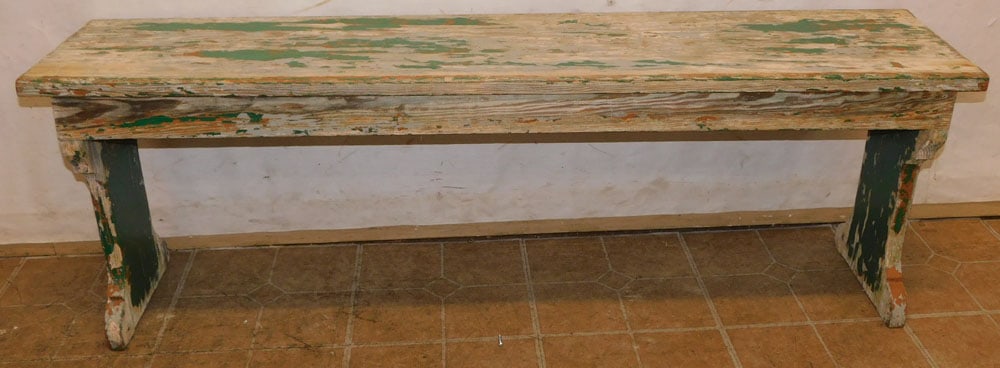 Antique Heart Pine Bench (1 of 3)