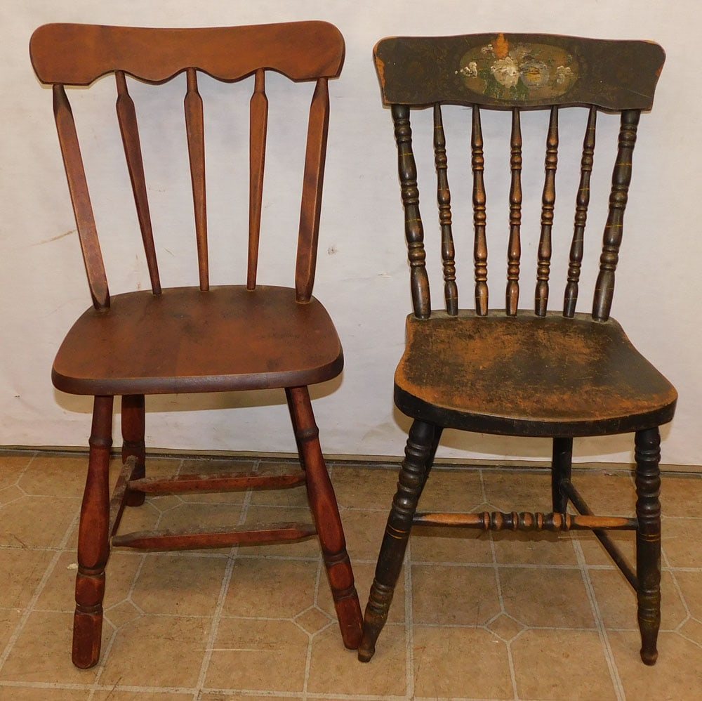 2 antique walnut side chairs (1 of 4)