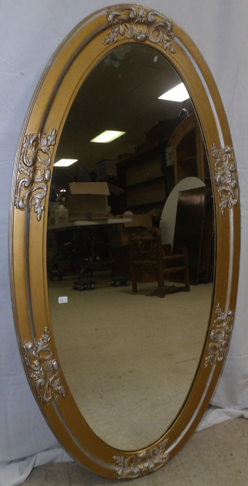 painted frame oval mirror (1 of 3)