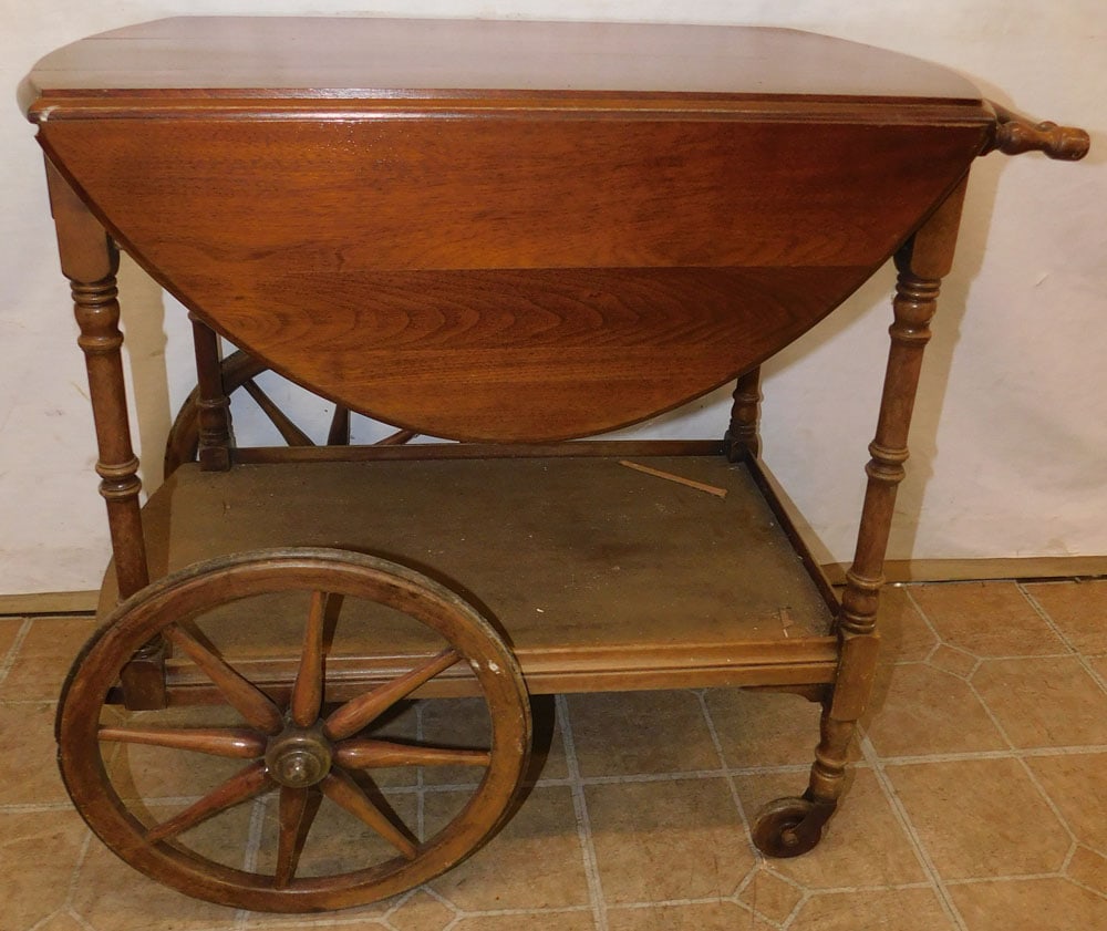 antique walnut tea cart (1 of 6)