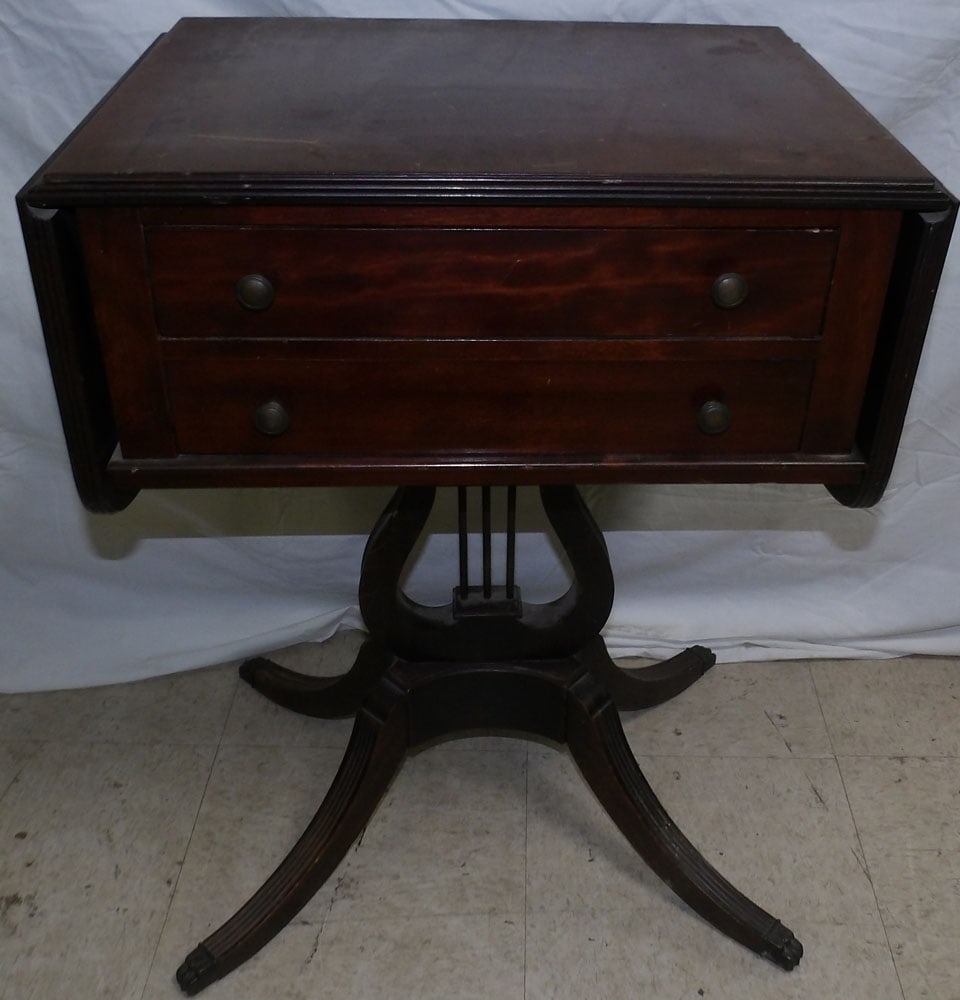 mahogany drop leaf stand (1 of 3)