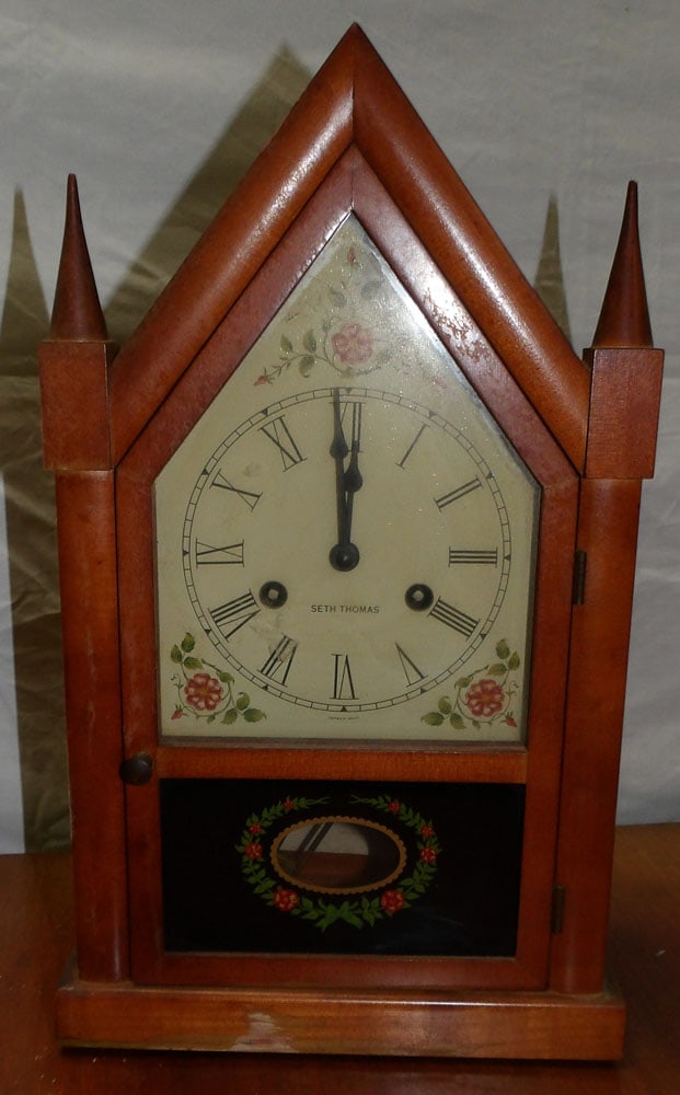 maple Seth Thomas steeple clock (1 of 4)