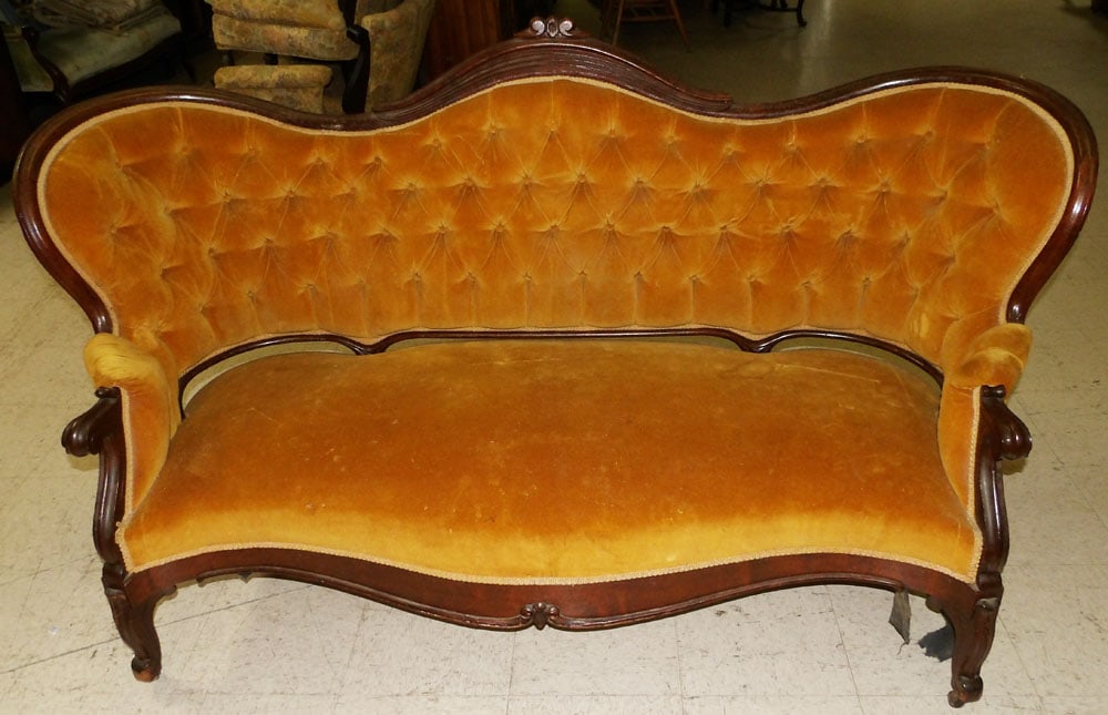 antique walnut Victorian sofa (1 of 5)