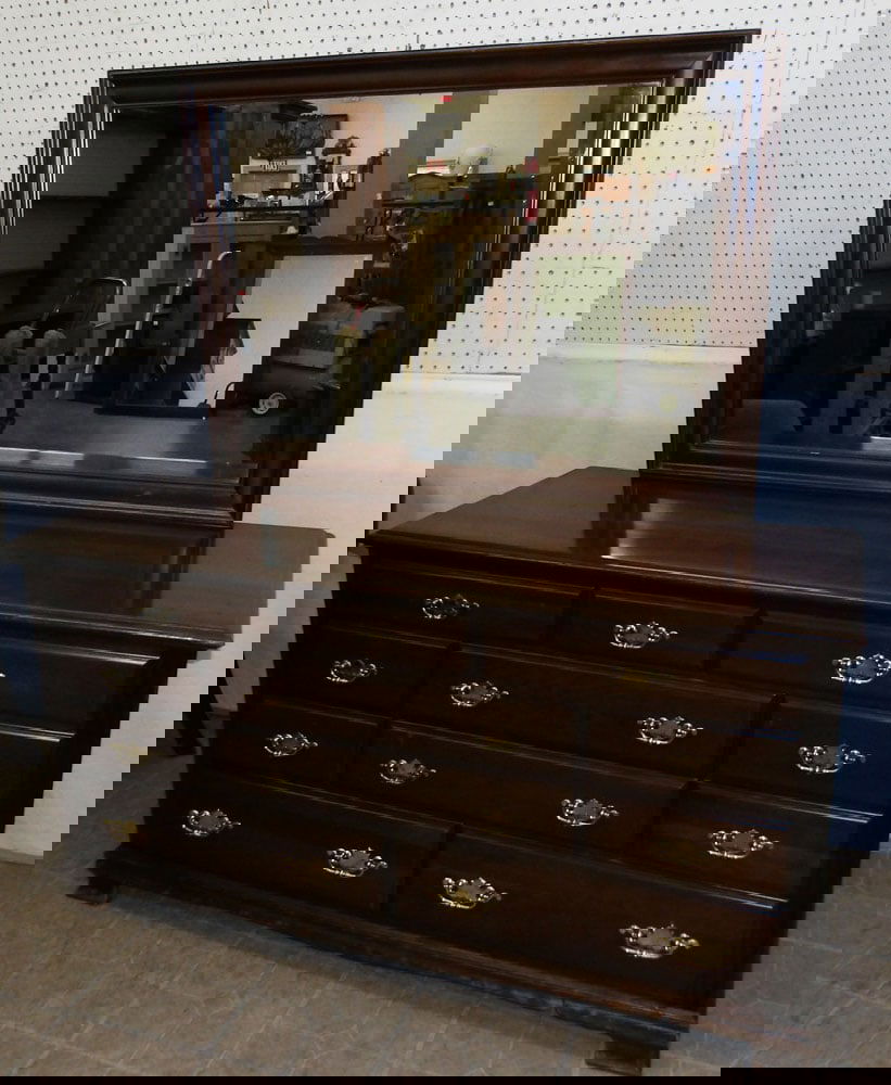 cherry dresser with mirror (1 of 4)