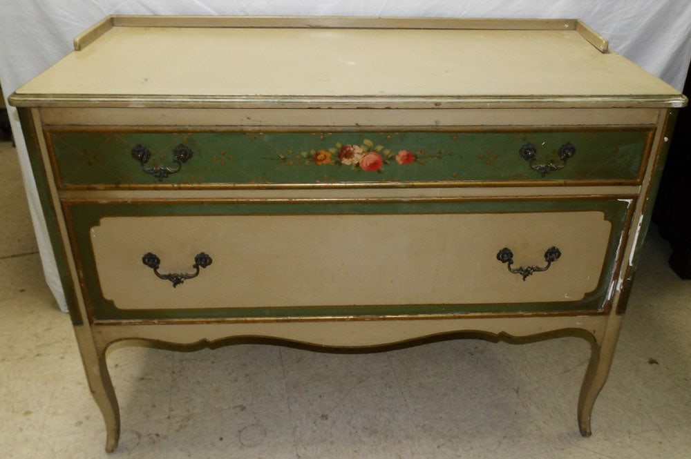 painted two drawer chest (1 of 7)