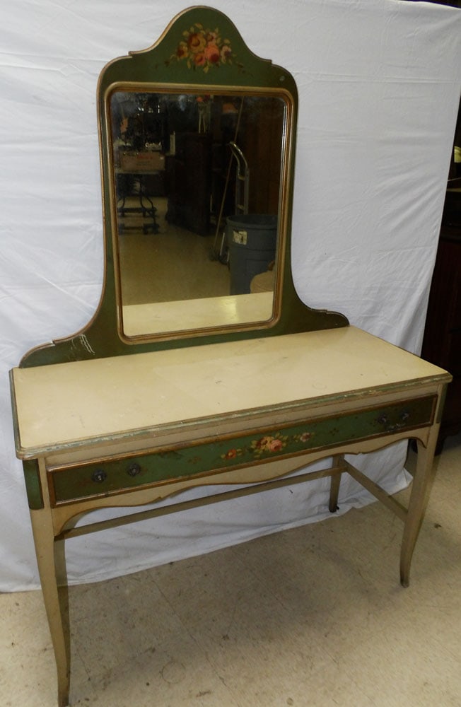 painted dressing table with mirror (1 of 8)