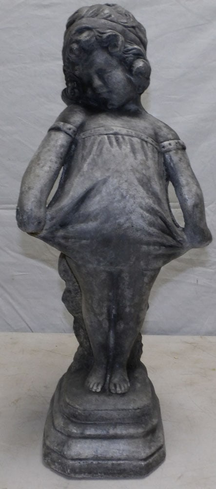 Cast Concrete Bashful Betty Statue: Cast Concrete Bashful Betty Statue . 22 1/2" H"ALL DESCRIPTIONS AND ANY CONDITION STATEMENT GIVEN BY LANGSTON AUCTION GALLERY ARE STRICTLY OPINIONS AND LANGSTON'S SHALL HAVE NO RESPONSIBILITY FOR ERRO