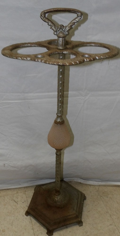 Antique Painted Cast Iron Smoking Stand (1 of 4)