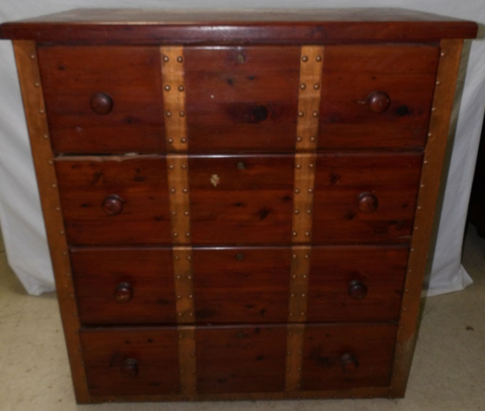 Cedar & Copper Bound 4 Drawer Chest (1 of 7)