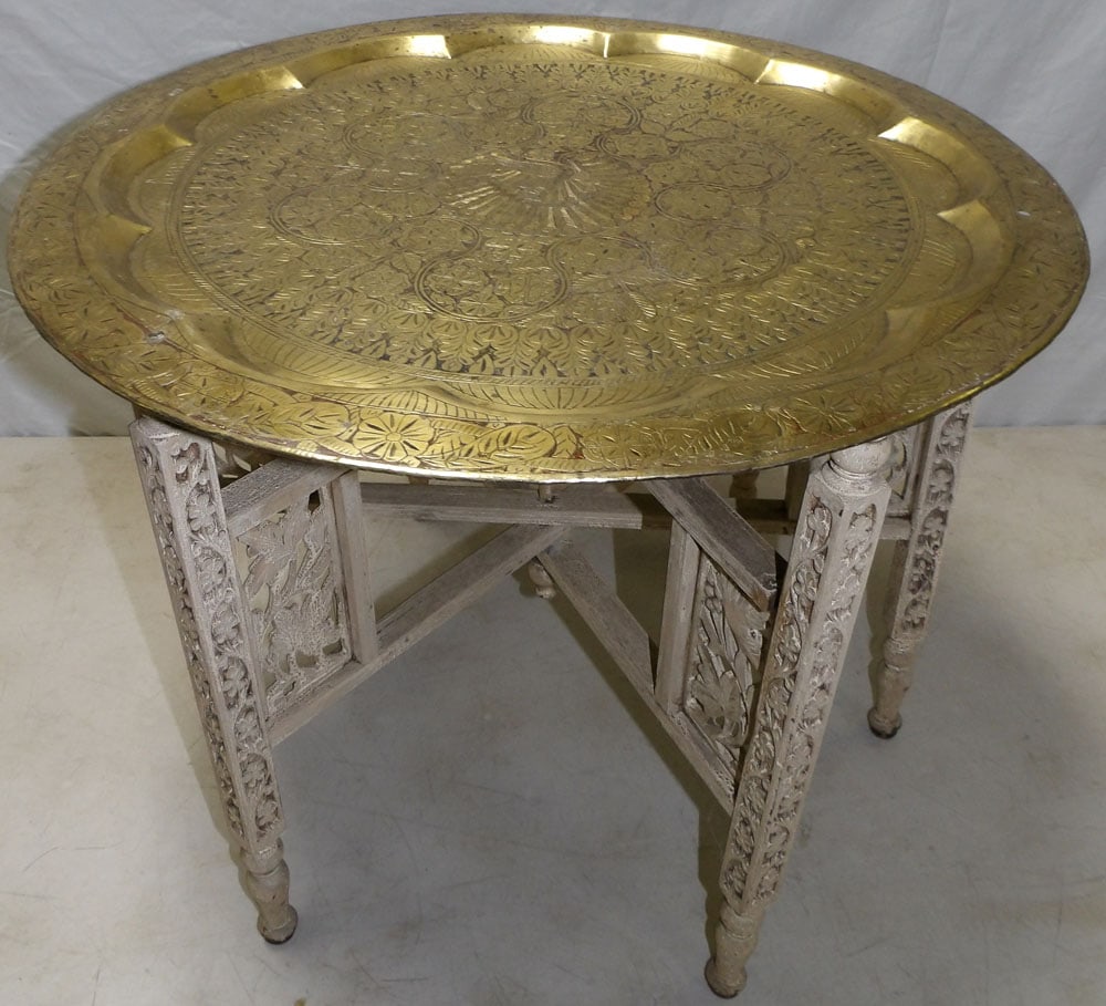 Brass Tray Top Tea Table (1 of 3)