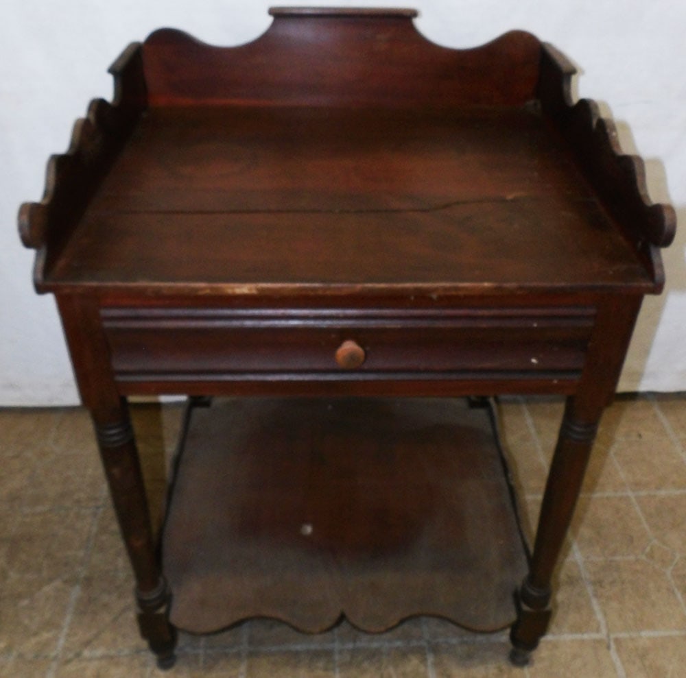 Antique Walnut 1 Drawer Stand (1 of 6)