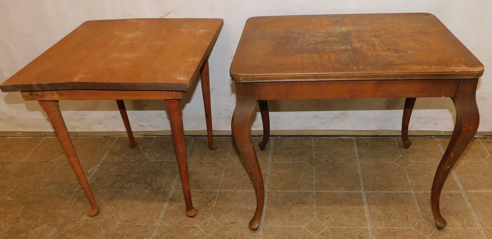 Maple Stand & Walnut Stand: Maple Stand & Walnut Stand . Up to 22" W 17" D 19" H"ALL DESCRIPTIONS AND ANY CONDITION STATEMENT GIVEN BY LANGSTON AUCTION GALLERY ARE STRICTLY OPINIONS AND LANGSTON'S SHALL HAVE NO RESPONSIBILITY FO