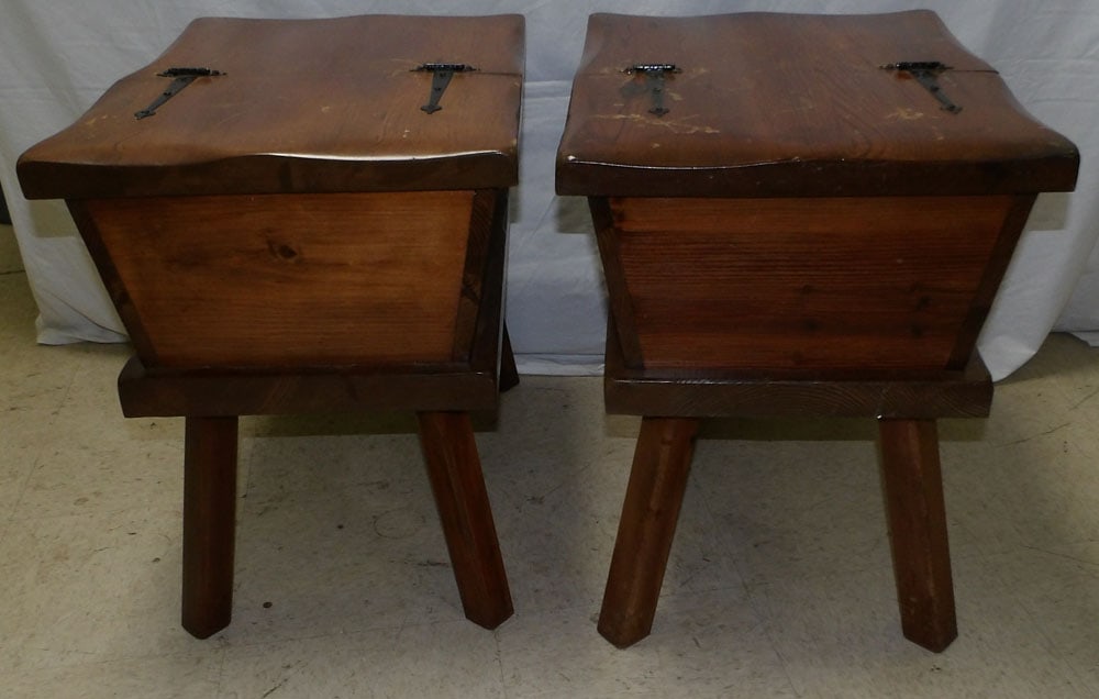 Pair of Pine Lift Top End Tables (1 of 5)