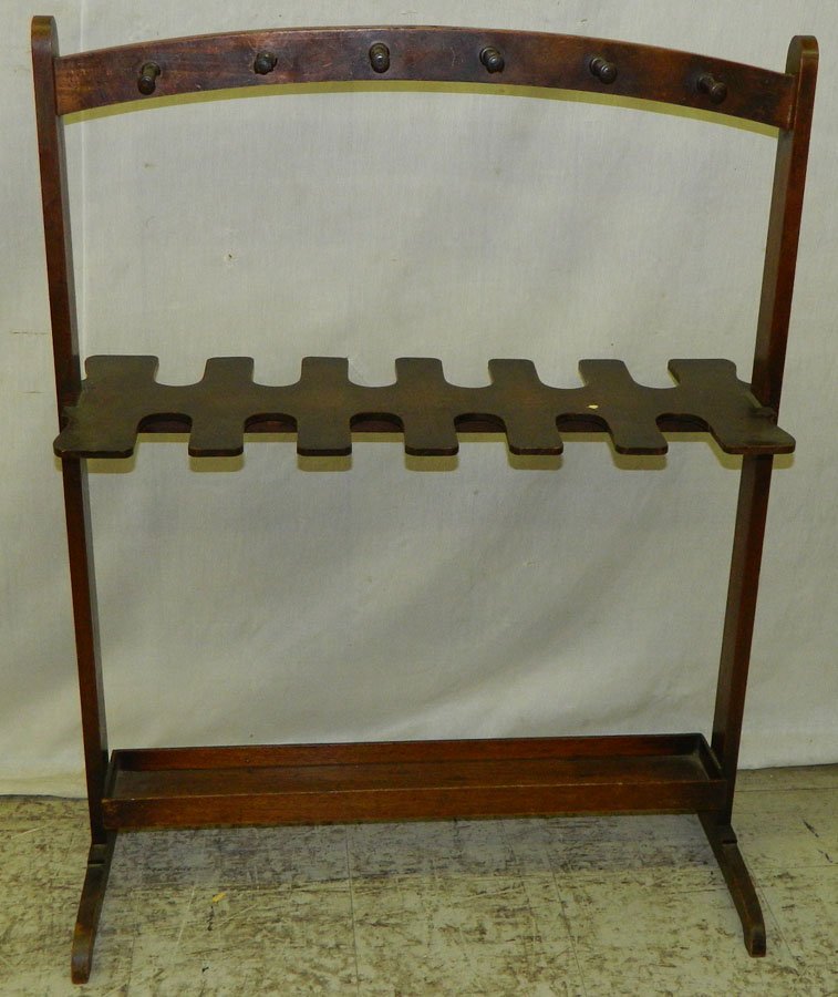 Mahogany 19th century English riding boot rack.: Mahogany 19th century English riding boot rack. 28" wide x 36" tall.