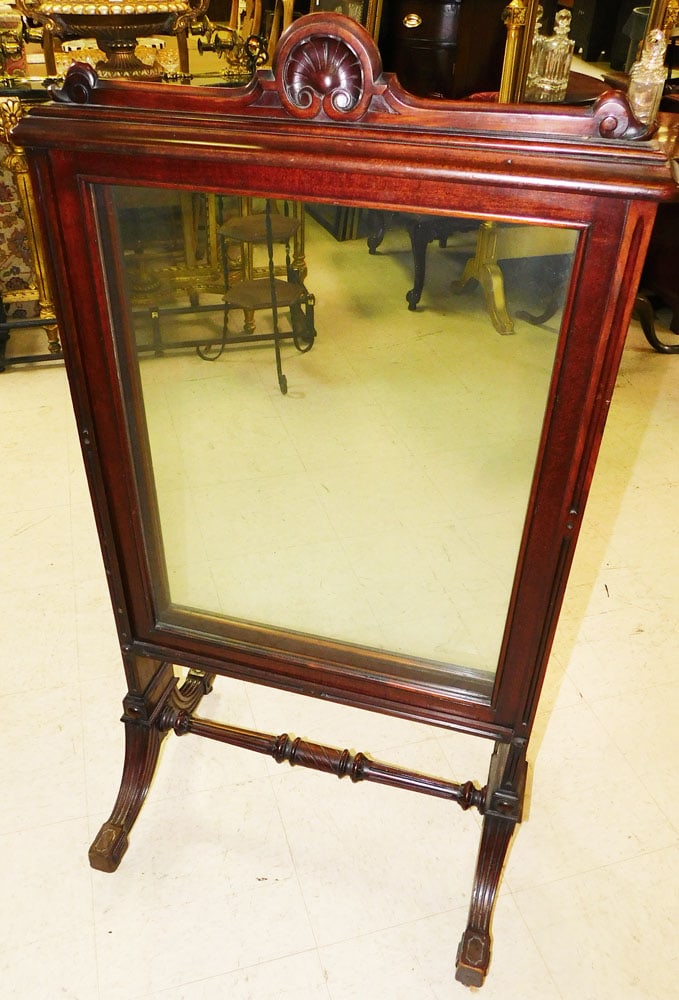 Antique Mahogany Fire screen (1 of 5)