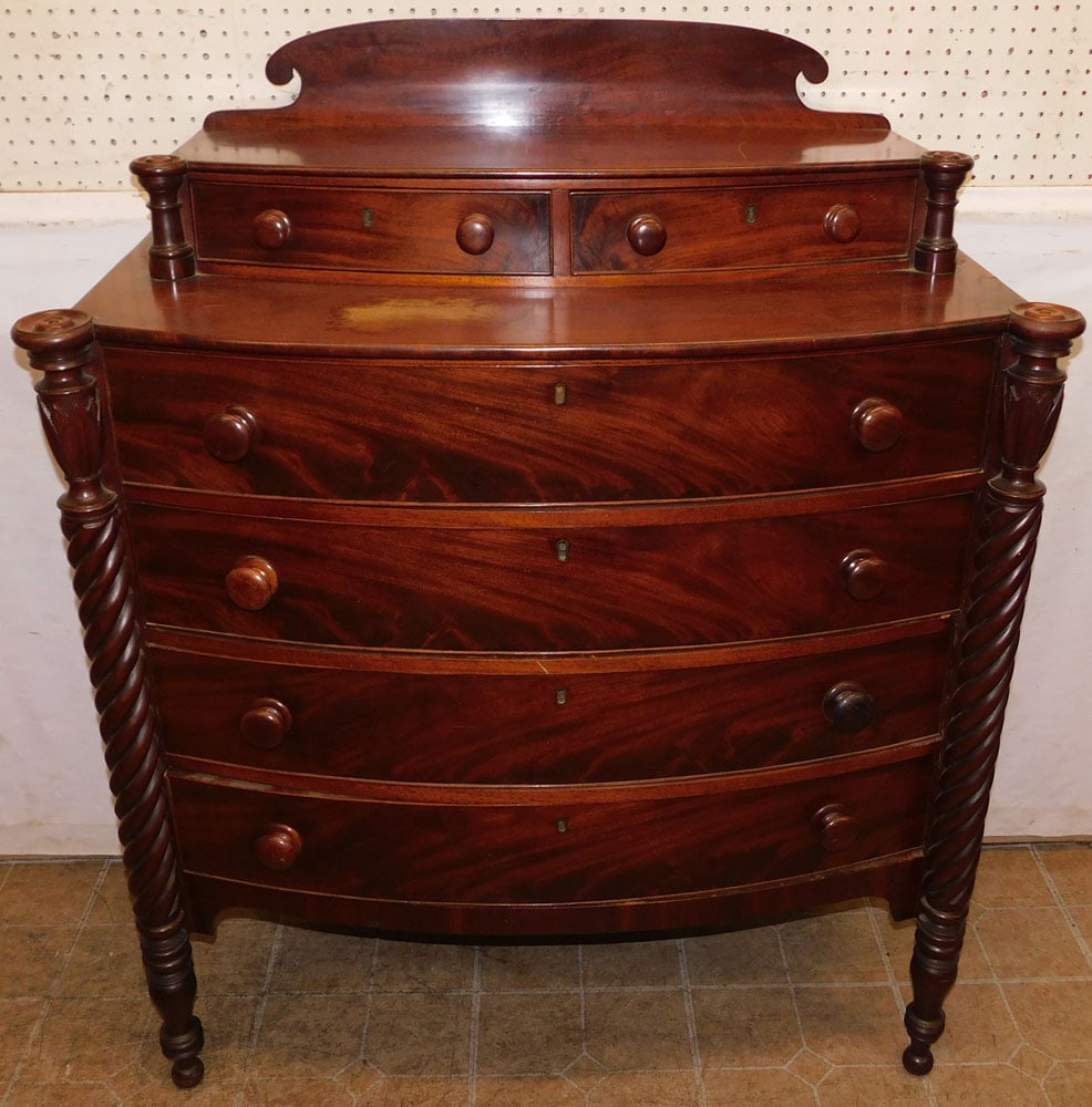19th Century Mahogany 2/4 Drawer Biscuit Corner Chest (1 of 5)