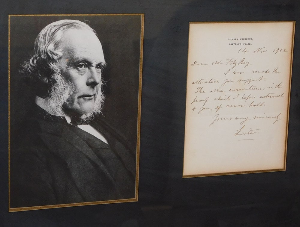 2 Framed Joseph Lister Photos & Signed Letters (1 of 8)
