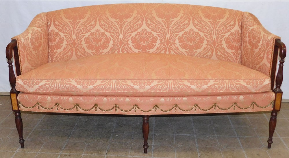 Mahogany Inlaid Sheraton Sofa by Hickory Chair Company (1 of 8)