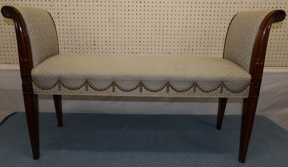 Mahogany & Upholstered Window Bench (1 of 5)