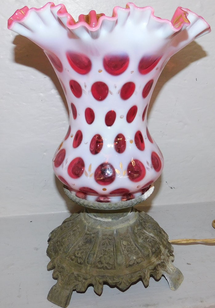 Fenton Coin Dot Shade Metal Stand Lamp (1 of 3)