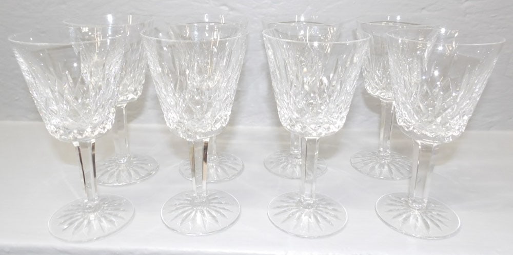 8 Pieces of Waterford Stemware, (Lismore) (1 of 3)