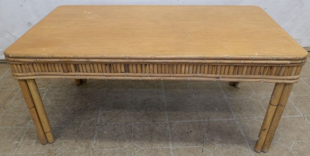 Vintage Pencil Rattan Coffee Table (1 of 3)