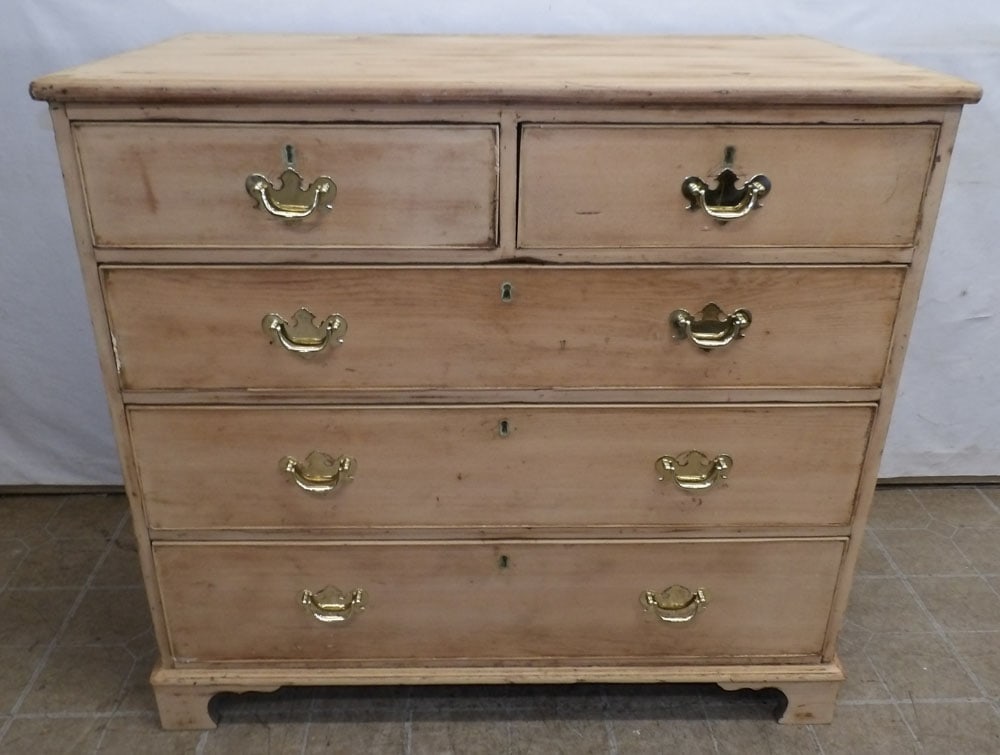 19th Century Bleached Pine 2/3 Drawer Chest (1 of 2)