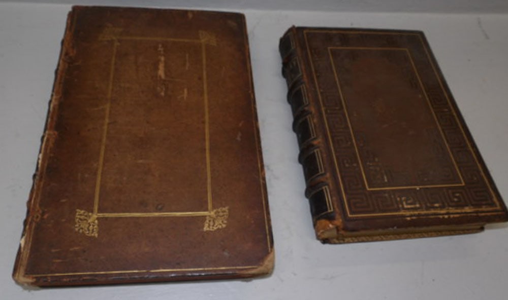 2 Antique Leather Books, (English & American Poets & 1 Latin) (1 of 5)