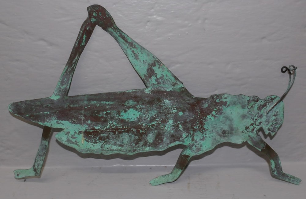 Copper Grasshopper Weathervane Top (1 of 2)