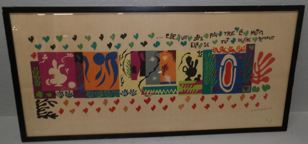 Mid Century Modern Print Signed H. Matisse Twin 50 (1 of 3)