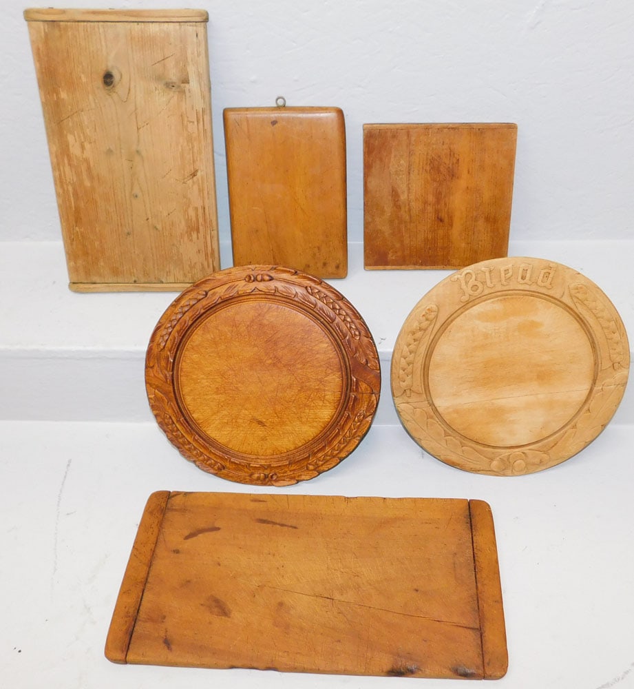 6 Antique Cutting Boards (1 of 2)