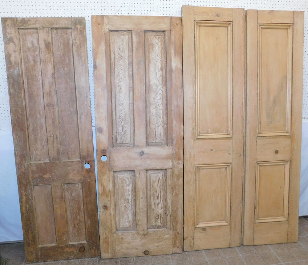 4 Antique Pine Door Panels (1 of 4)