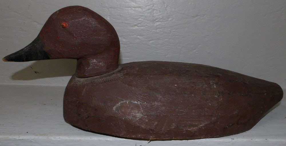 Antique Carved Wood Duck Decoy (1 of 3)