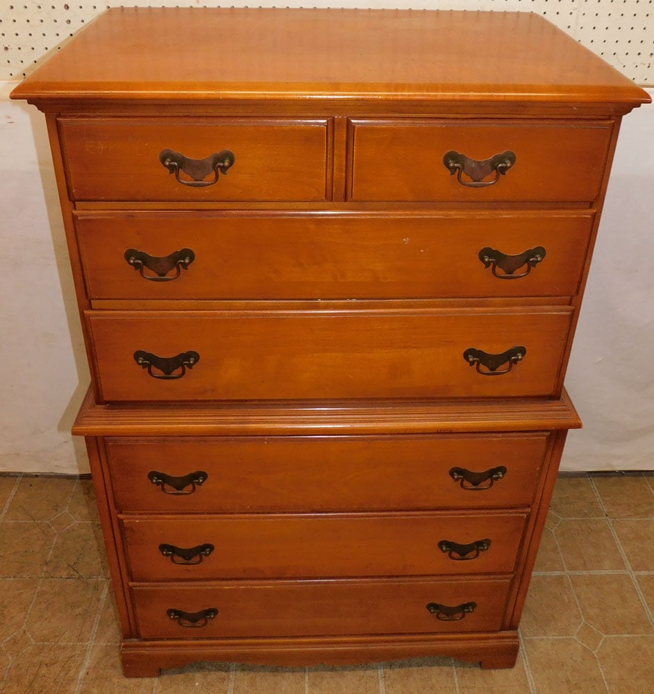 Maple Six Drawer Chest (1 of 5)