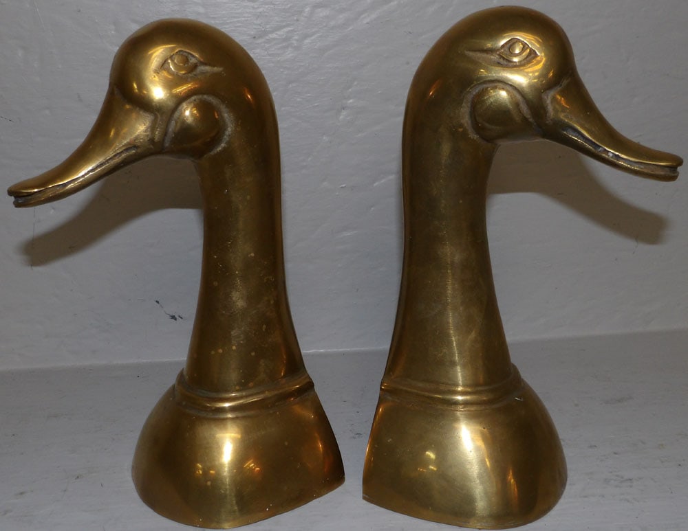 Pair of Brass Duck Bookends (1 of 3)