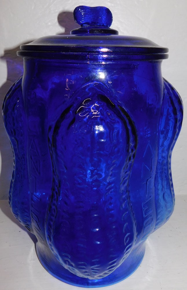 Cobalt Blue Planters Peanut Jar (1 of 3)