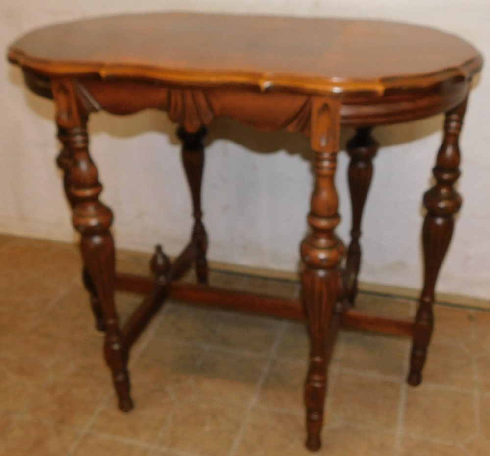 Walnut Stretcher Base Table (1 of 3)