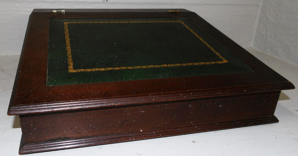 Mahogany & Tooled Leather Lap Desk (1 of 3)