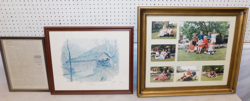 Pencil Signed & Numbered Print, The Hookerton Newspaper Page & Framed Photos (1 of 7)