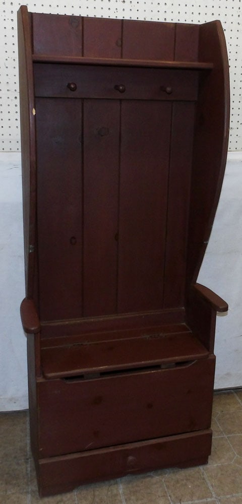 painted pine settle bench (1 of 4)