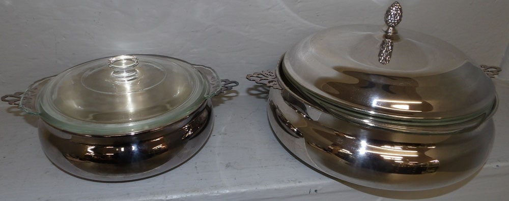 2 silver plated covered dishes (1 of 4)