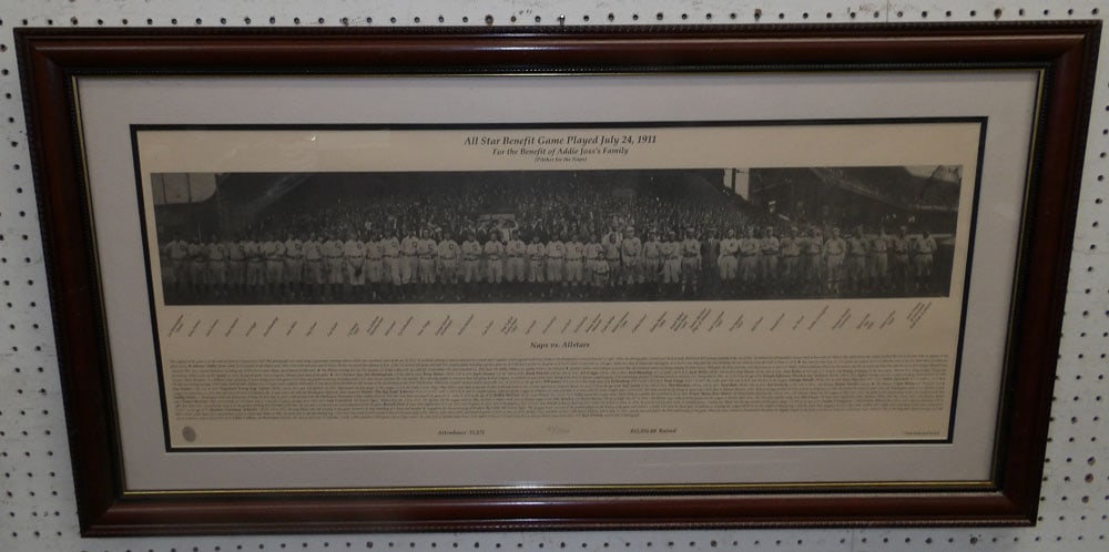 Framed Baseball Print Dated 1911 (1 of 2)