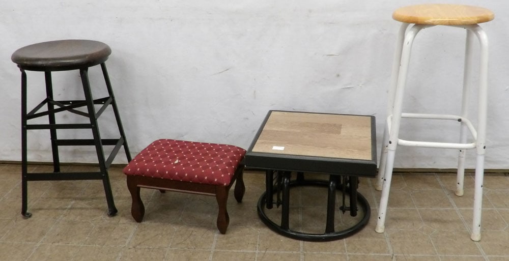 2 Bar Stool, Foot Stool, & Gliding Ottoman (1 of 2)