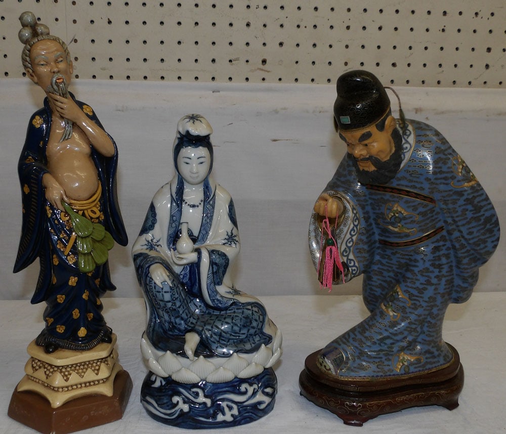 Porcelain, Resin, & Cloisonne Oriental Figurines (1 of 6)
