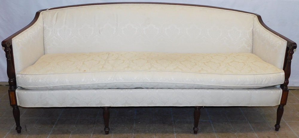 Mahogany Sheraton Style Sofa by Hickory Chair, (Needs Upholstery Work) (1 of 8)