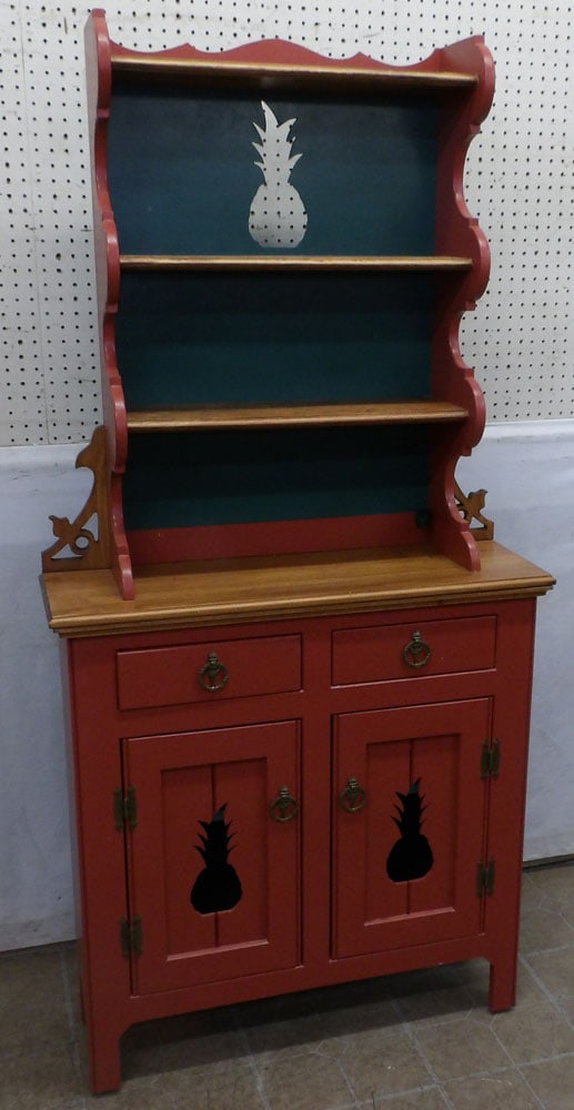 Painted Pine Kitchen Cabinet (1 of 2)