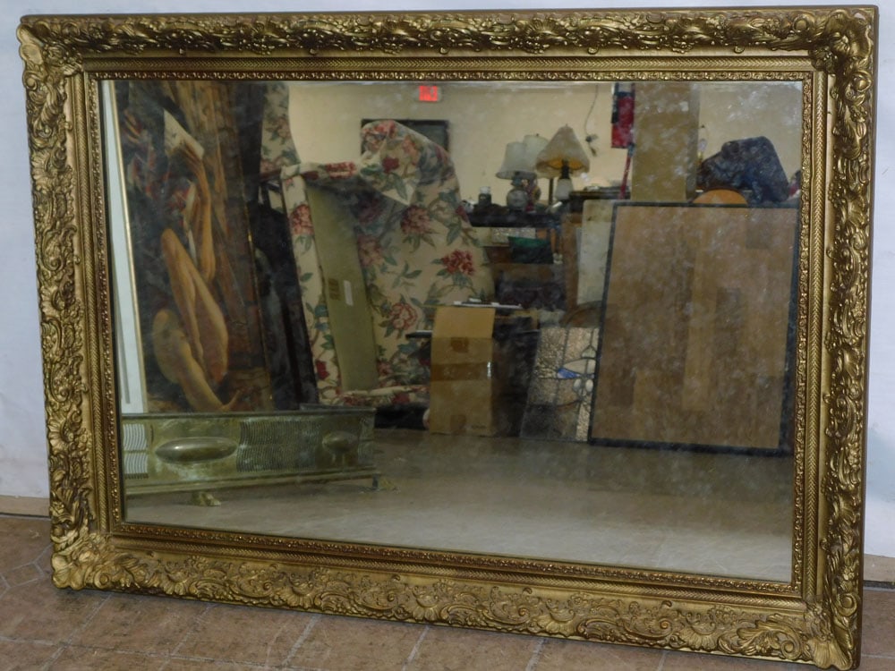 antique gilded framed mirror (1 of 2)