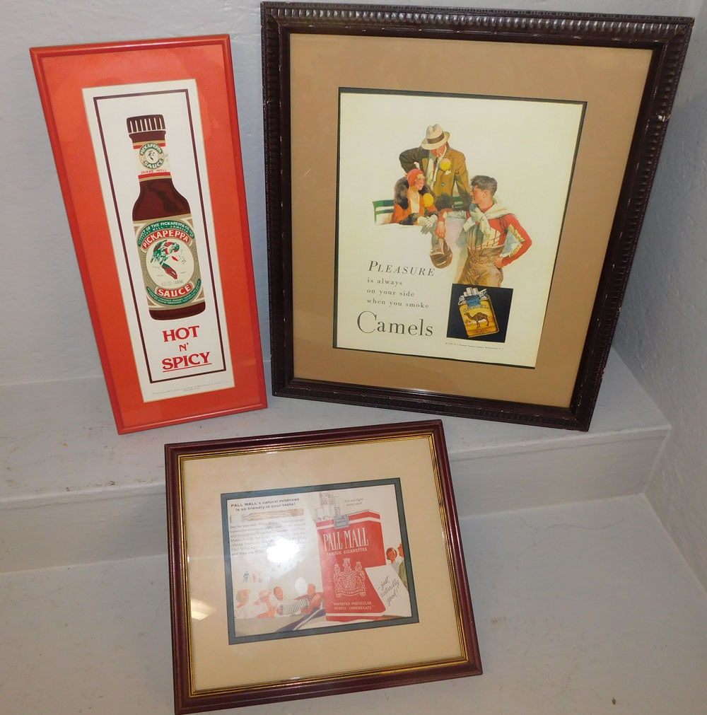 3 framed advertisements (1 of 3)